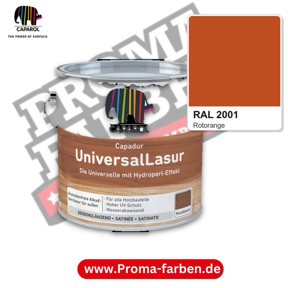 Caparol Capadur UniversalLasur RAL 2001 kaufen Proma Farben Hamburg