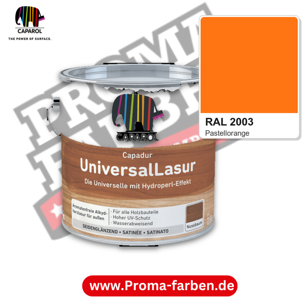 Caparol Capadur UniversalLasur RAL 2003 kaufen Proma Farben Hamburg