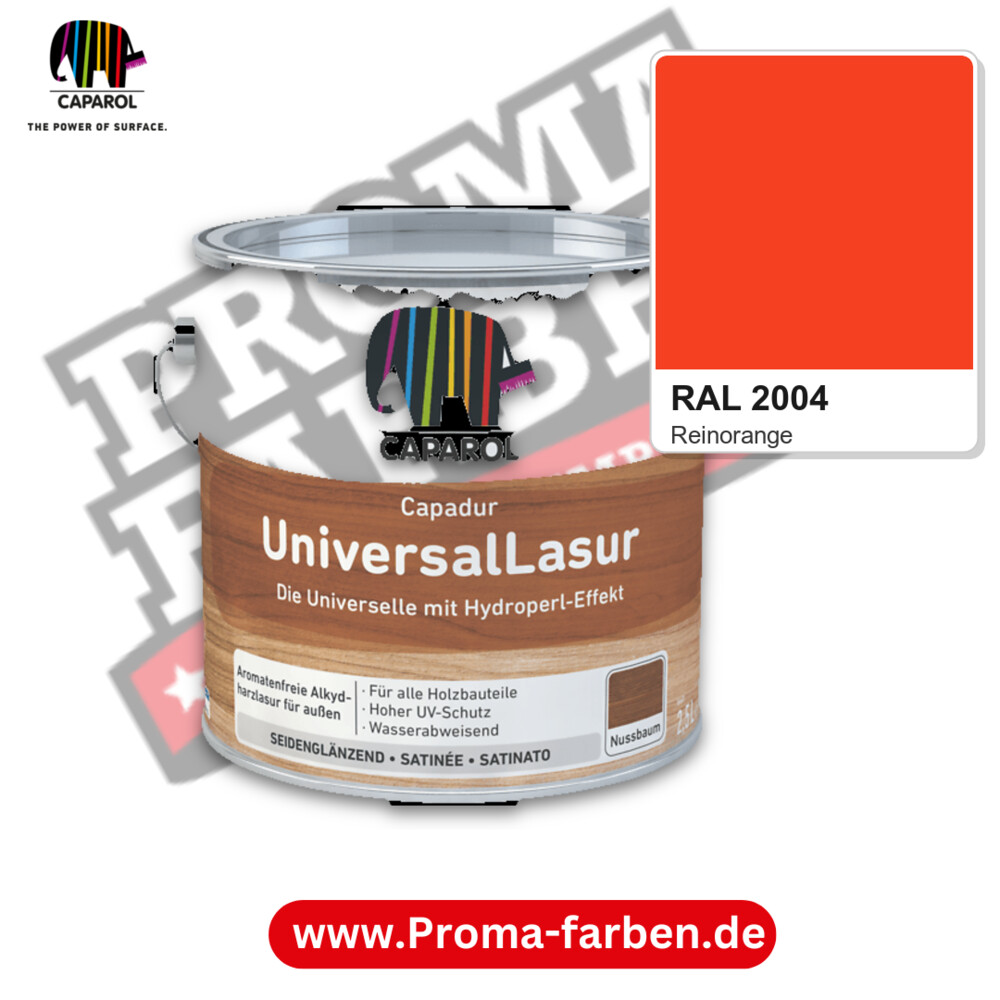 Caparol Capadur UniversalLasur RAL 2004 kaufen Proma Farben Hamburg