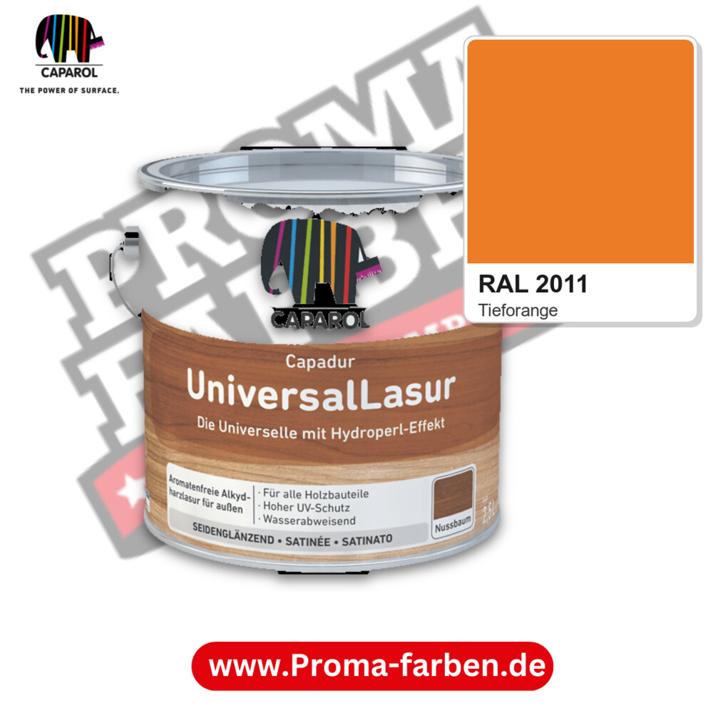 Caparol Capadur UniversalLasur RAL 2011 kaufen Proma Farben Hamburg