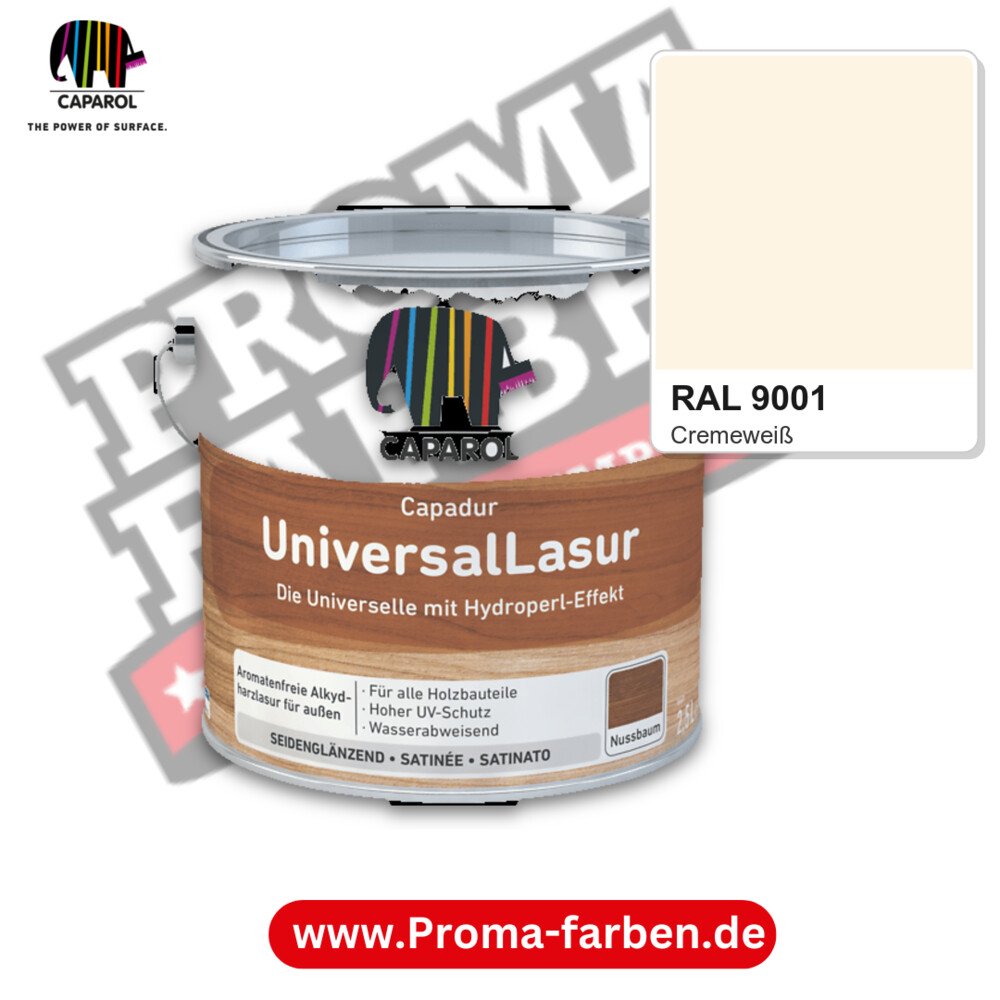 Caparol Capadur UniversalLasur RAL 9001 kaufen Proma Farben Hamburg