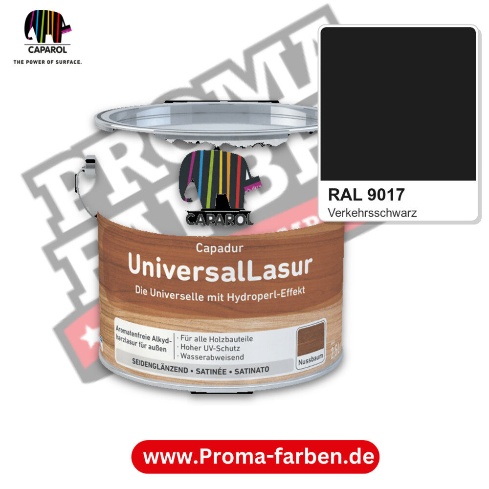 Caparol Capadur UniversalLasur RAL 9017 kaufen Proma Farben Hamburg