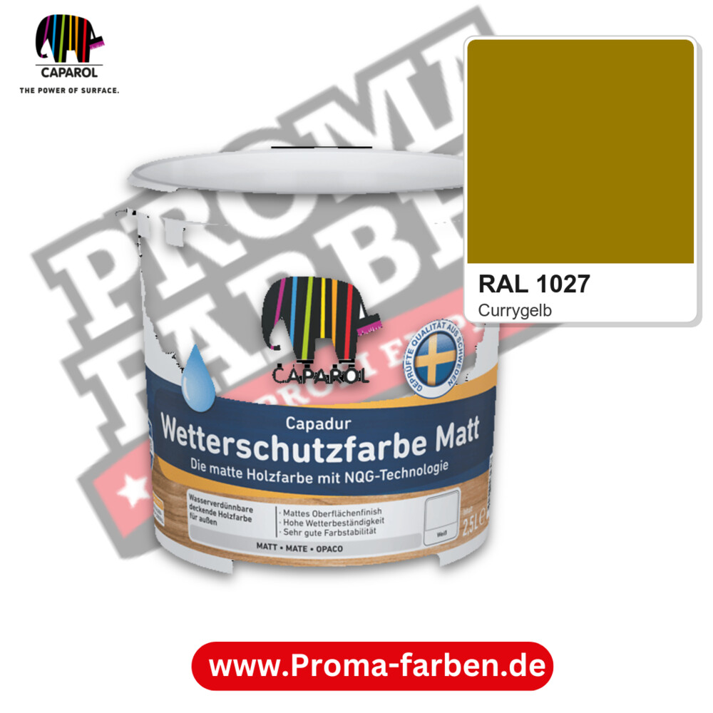 Caparol Capadur Wetterschutzfarbe Matt RAL 1027 kaufen Proma Farben Hamburg