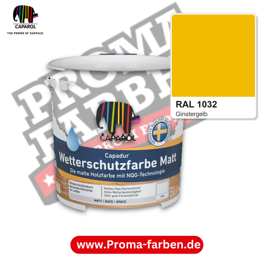 Caparol Capadur Wetterschutzfarbe Matt RAL 1032 kaufen Proma Farben Hamburg