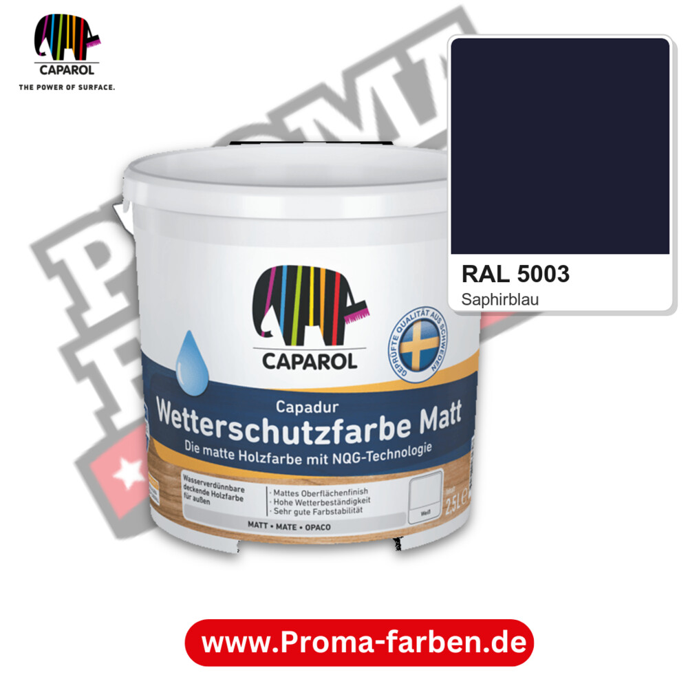 Caparol Capadur Wetterschutzfarbe Matt RAL 5003 kaufen Proma Farben Hamburg