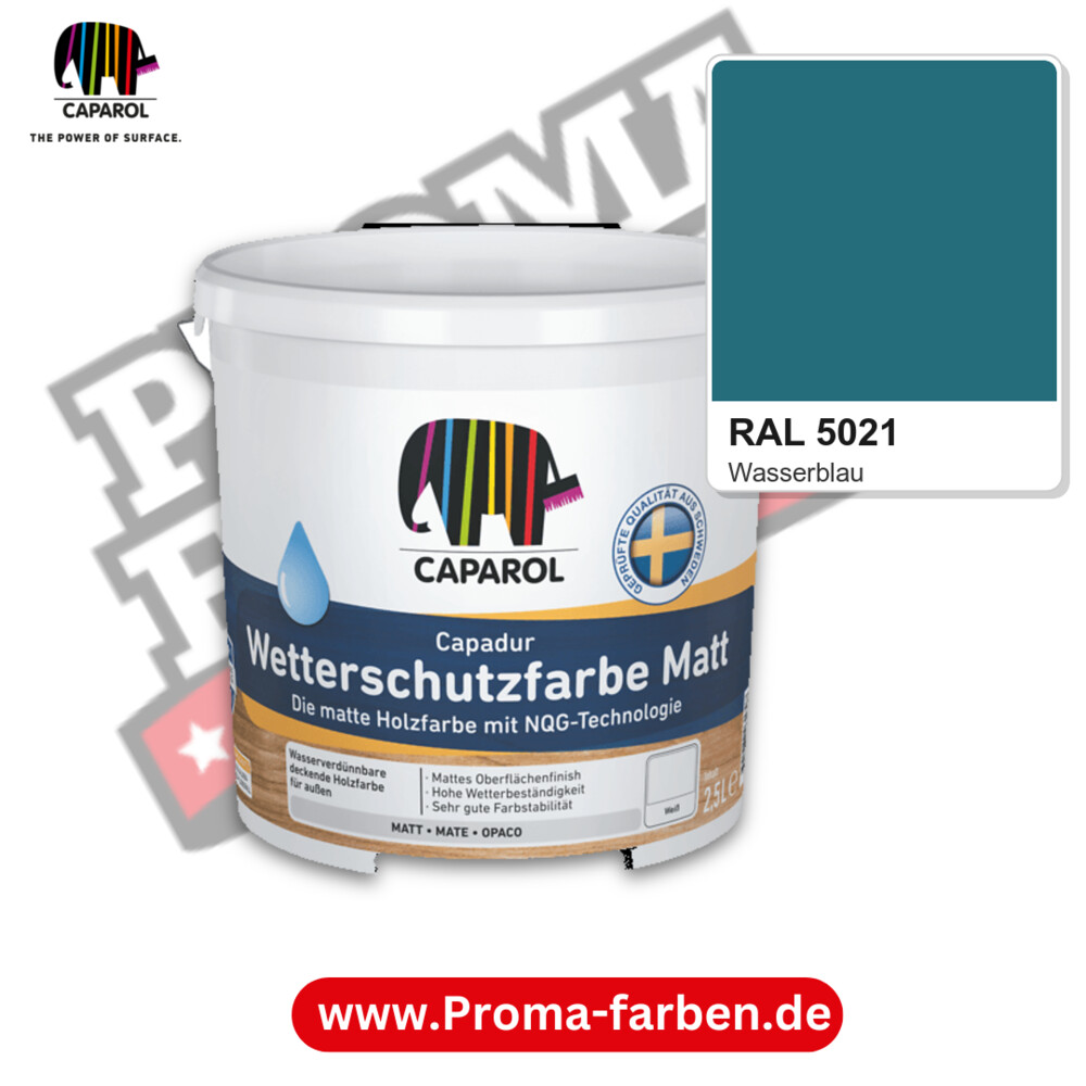 Caparol Capadur Wetterschutzfarbe Matt RAL 5021 kaufen Proma Farben Hamburg