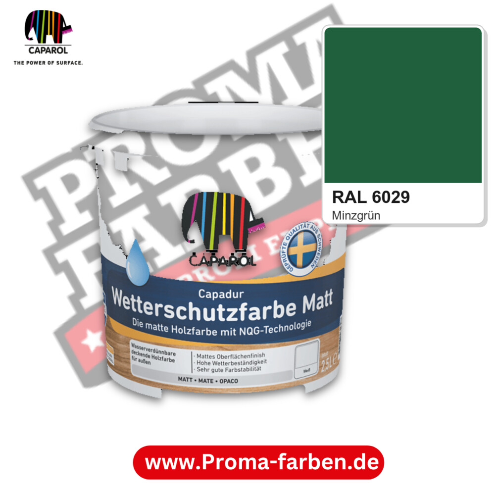 Caparol Capadur Wetterschutzfarbe Matt RAL 6029 kaufen Proma Farben Hamburg