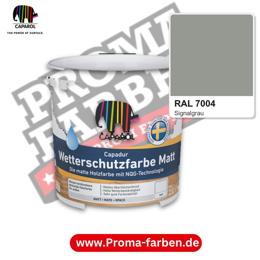 Caparol Capadur Wetterschutzfarbe Matt RAL 7004 kaufen Proma Farben Hamburg