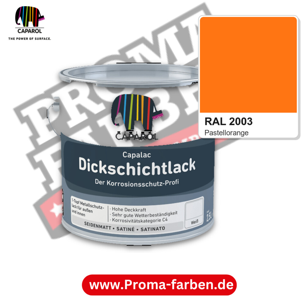 Caparol Capalac Dickschichtlack RAL 2003 kaufen Proma Farben Hamburg