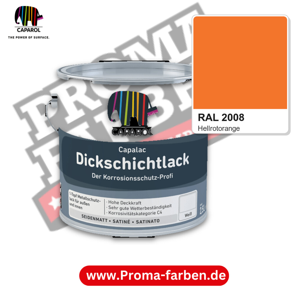 Caparol Capalac Dickschichtlack RAL 2008 kaufen Proma Farben Hamburg