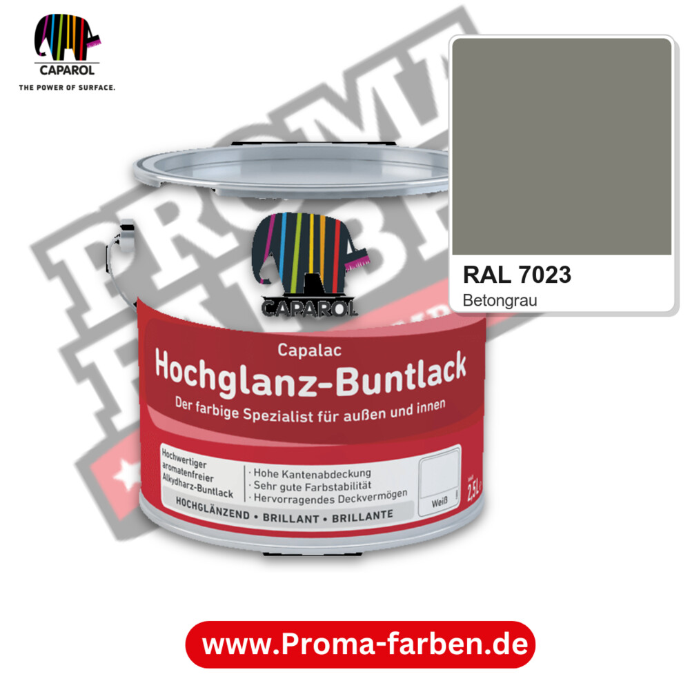 Caparol Capalac Hochglanz-Buntlack RAL 7023 kaufen Proma Farben Hamburg