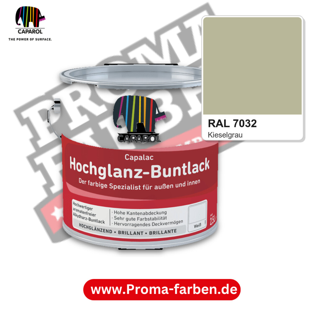 Caparol Capalac Hochglanz-Buntlack RAL 7032 kaufen Proma Farben Hamburg