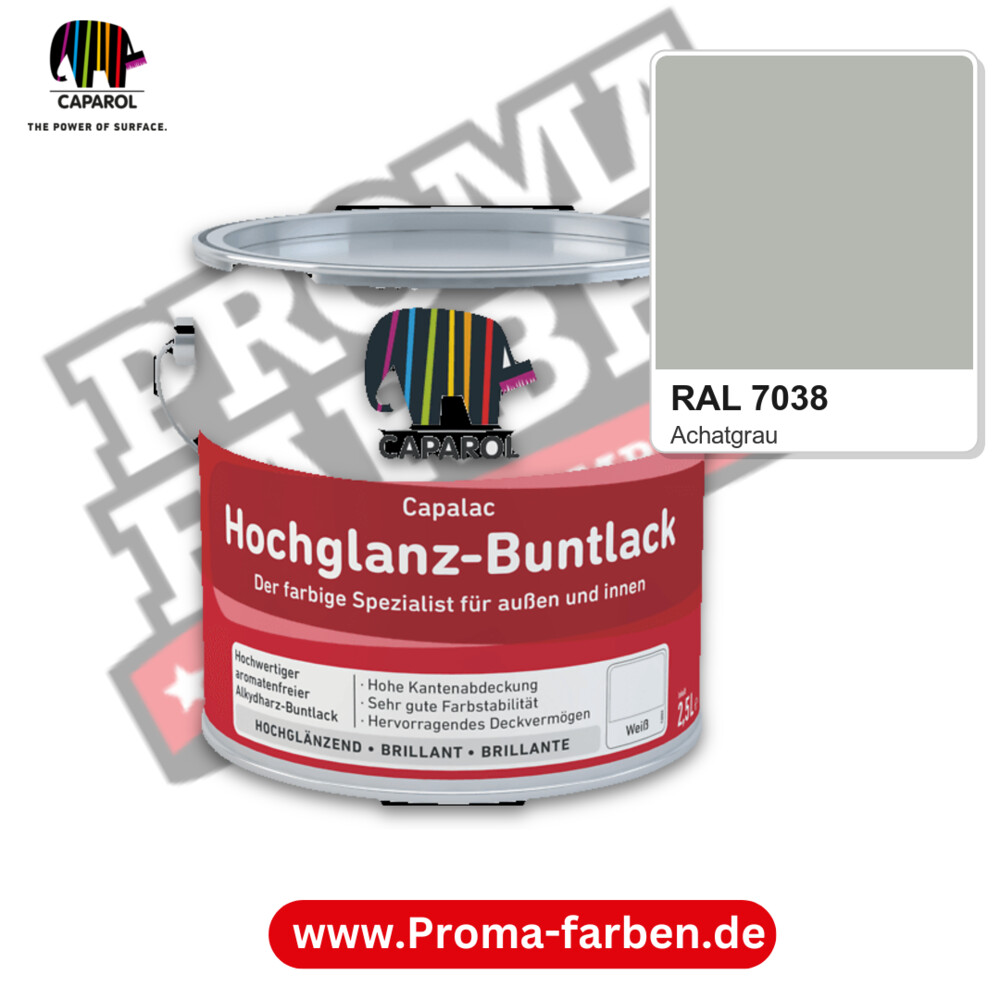 Caparol Capalac Hochglanz-Buntlack RAL 7038 kaufen Proma Farben Hamburg
