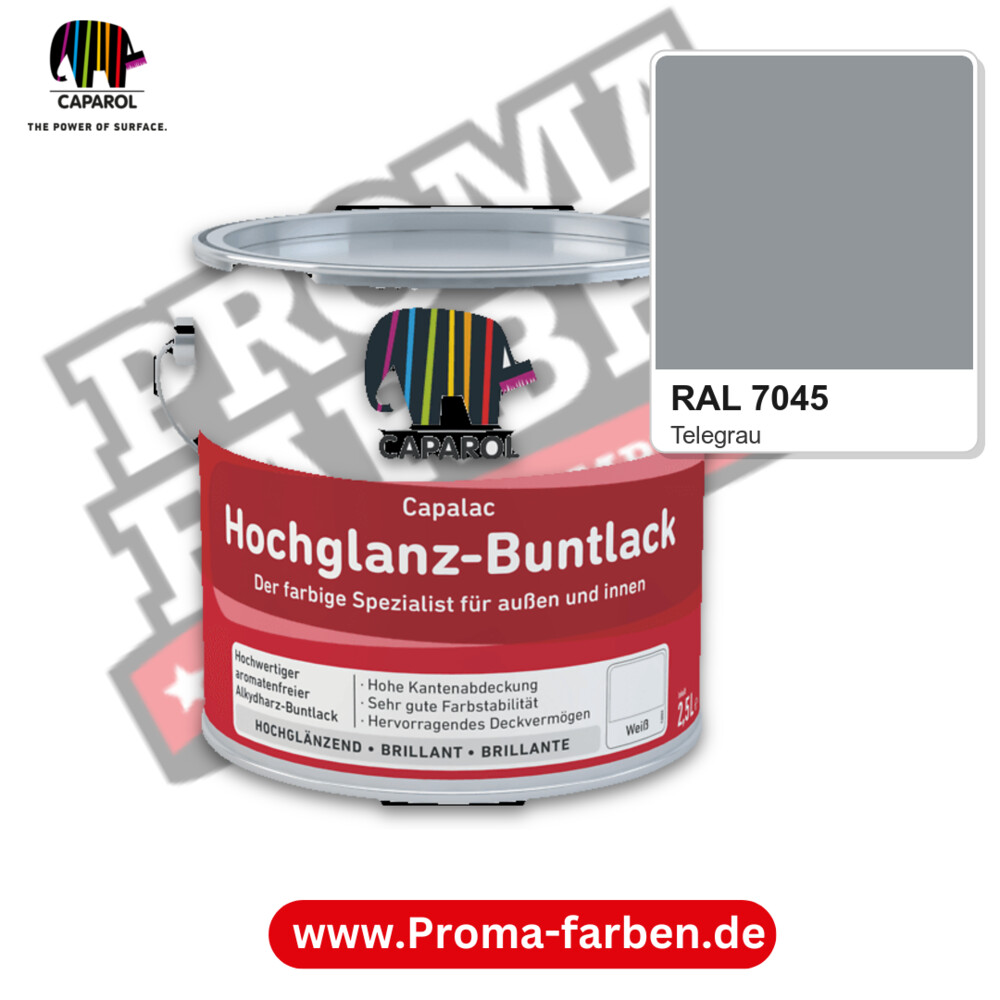 Caparol Capalac Hochglanz-Buntlack RAL 7045 kaufen Proma Farben Hamburg