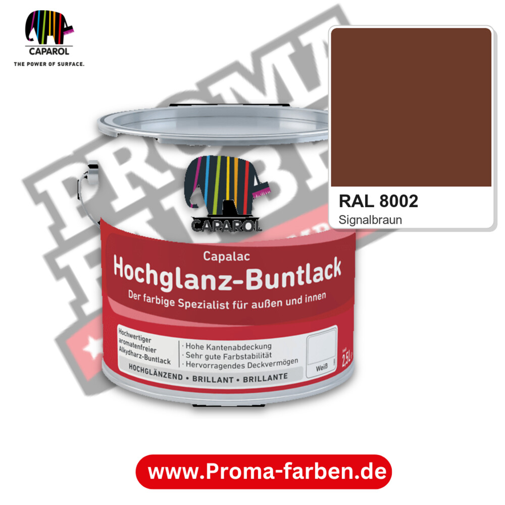 Caparol Capalac Hochglanz-Buntlack RAL 8002 kaufen Proma Farben Hamburg