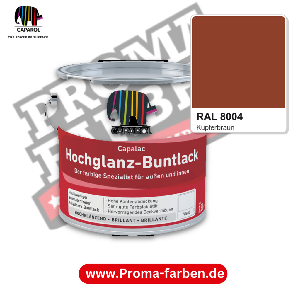 Caparol Capalac Hochglanz-Buntlack RAL 8004 kaufen Proma Farben Hamburg