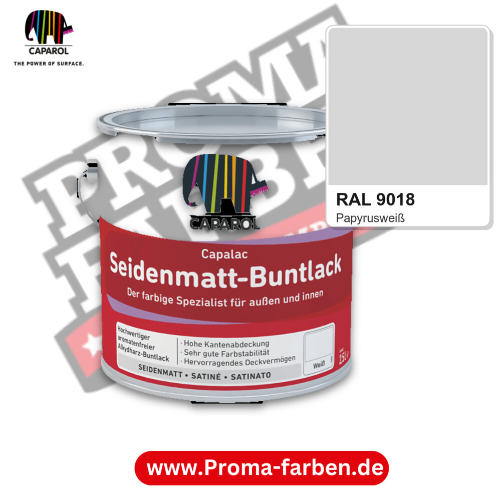 Caparol Capalac Seidenmatt-Buntlack RAL 9018 kaufen Proma Farben Hamburg