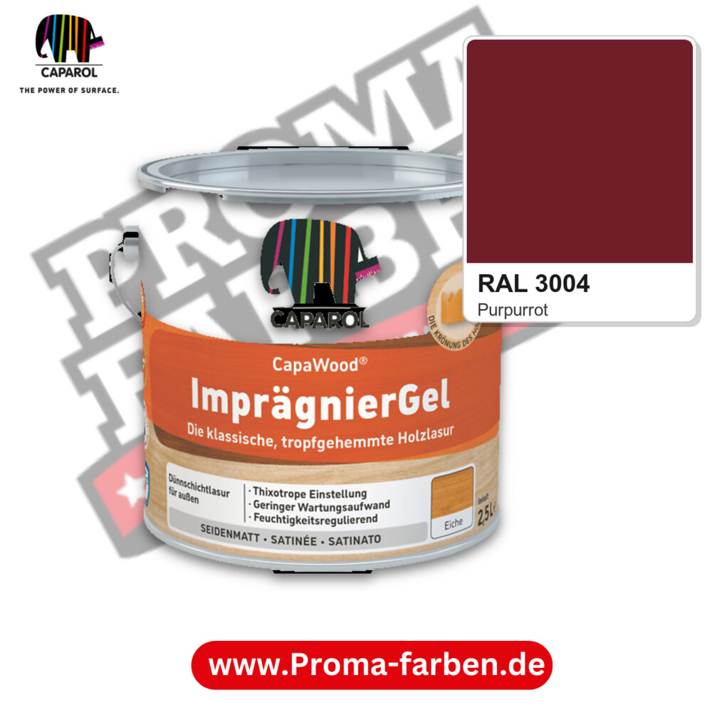 Caparol CapaWood ImprägnierGel RAL 3004 kaufen Proma Farben Hamburg