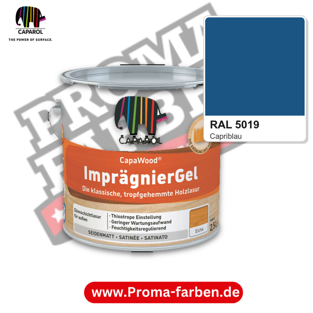 Caparol CapaWood ImprägnierGel RAL 5019 kaufen Proma Farben Hamburg