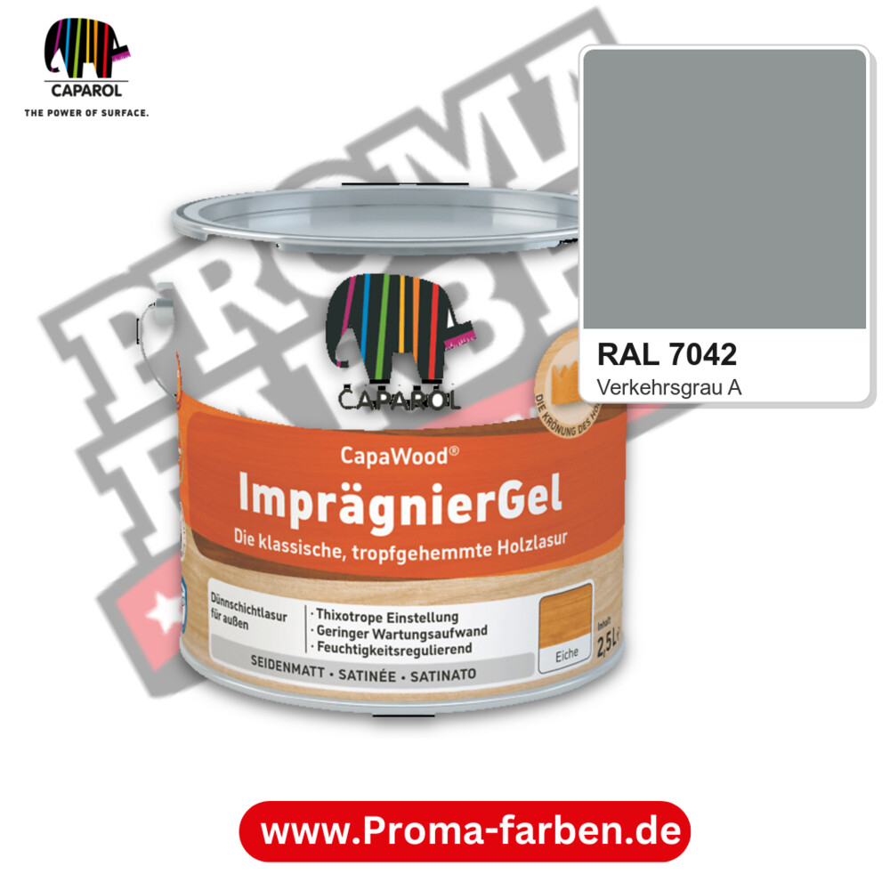 Caparol CapaWood ImprägnierGel RAL 7042 kaufen Proma Farben Hamburg