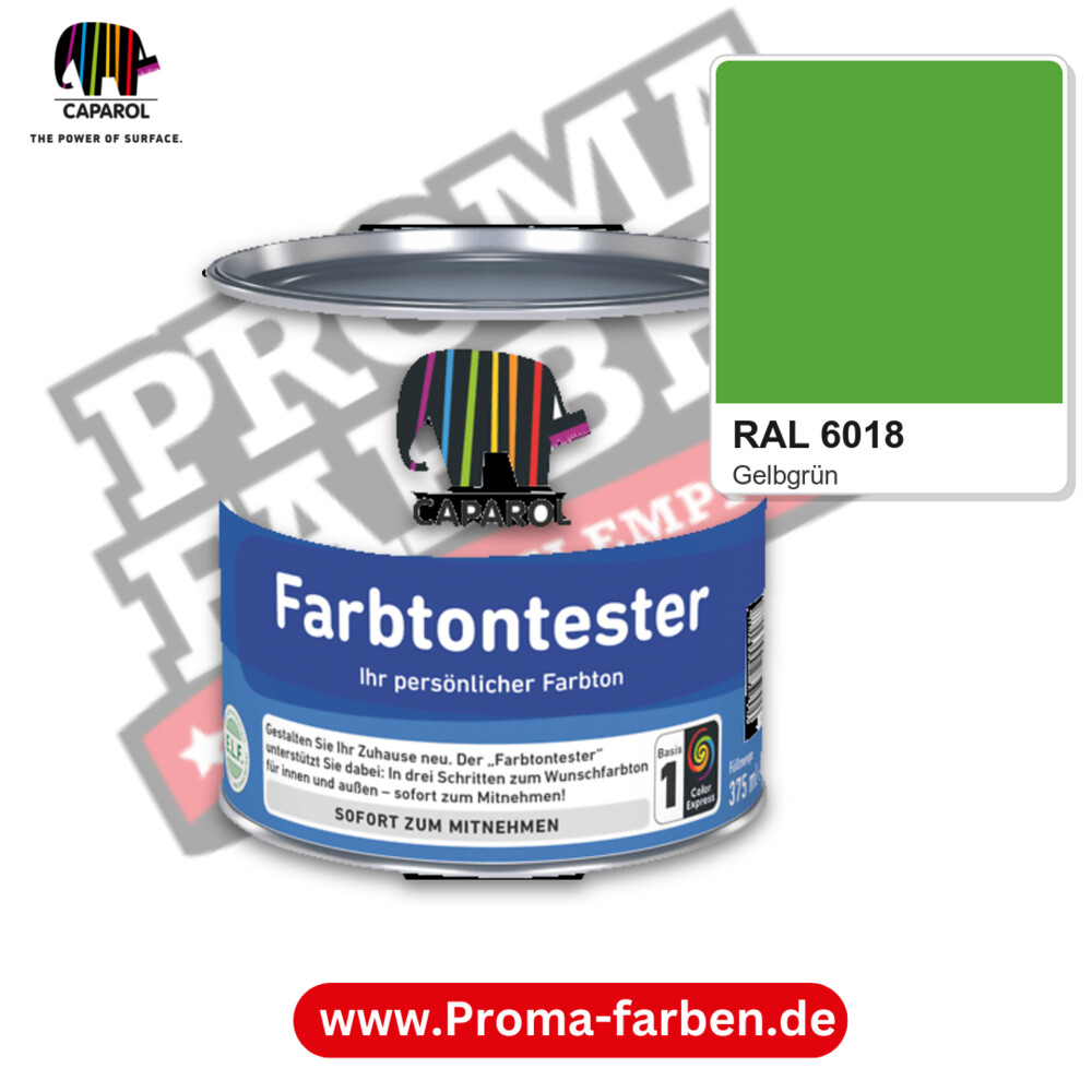 Caparol Farbtontester RAL 6018 kaufen Proma Farben Hamburg