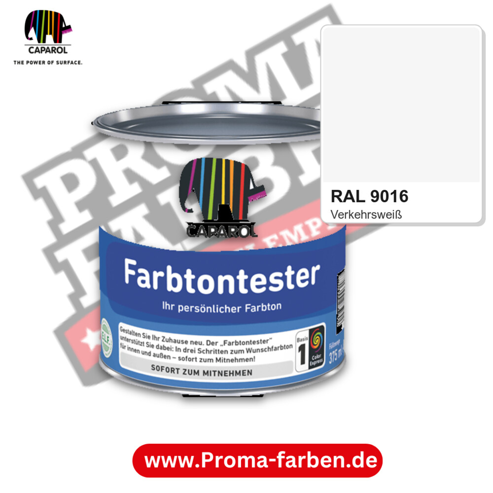 Caparol Farbtontester RAL 9016 kaufen Proma Farben Hamburg