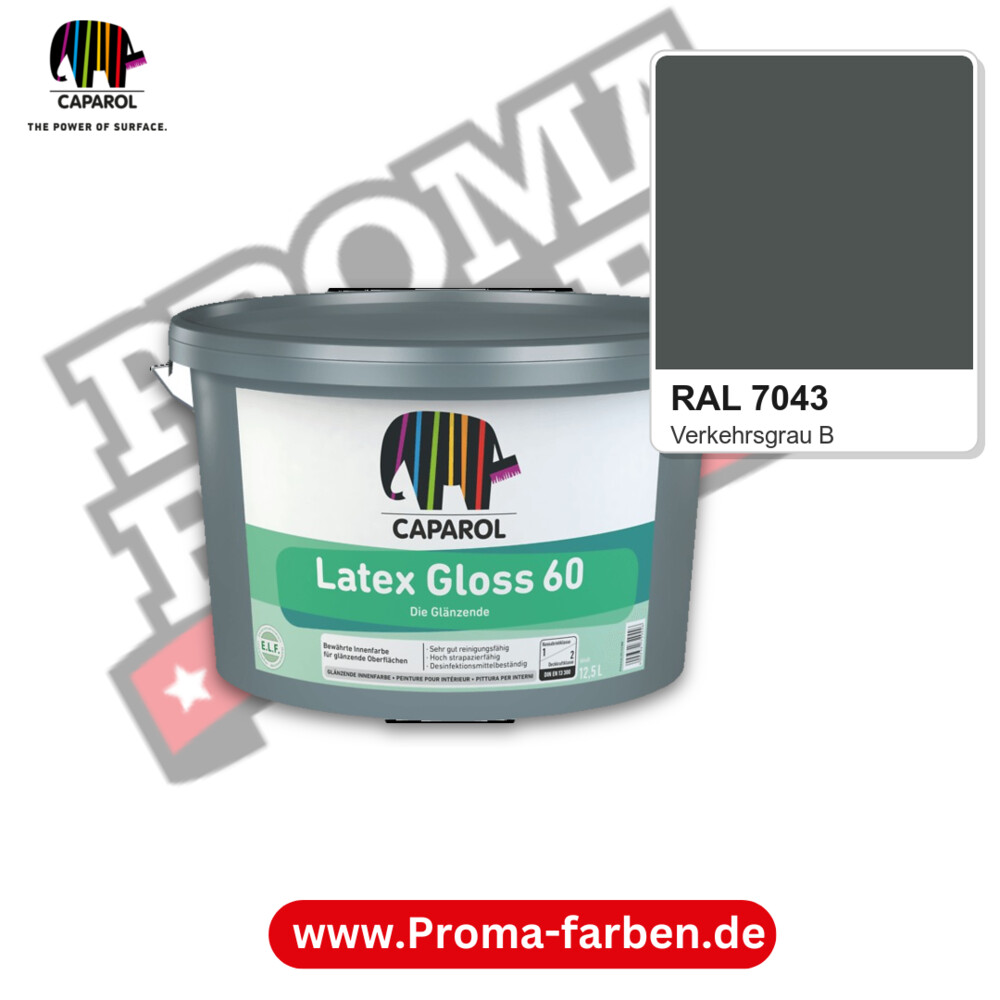 Caparol Latex Gloss 60 RAL 7043 kaufen Proma Farben Hamburg