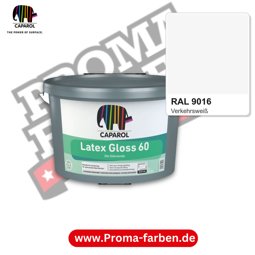Caparol Latex Gloss 60 RAL 9016 kaufen Proma Farben Hamburg