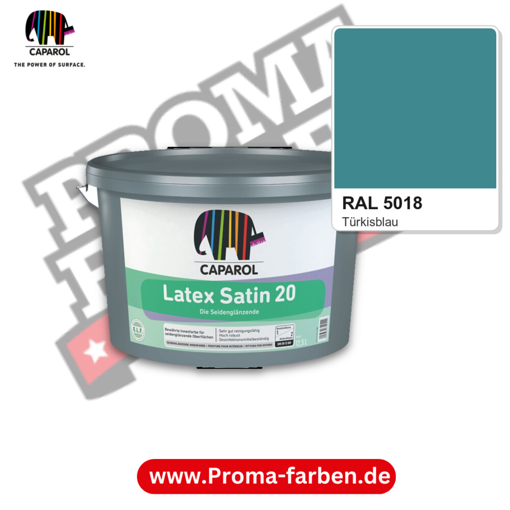 Caparol Latex Satin 20 RAL 5018 kaufen Proma Farben Hamburg