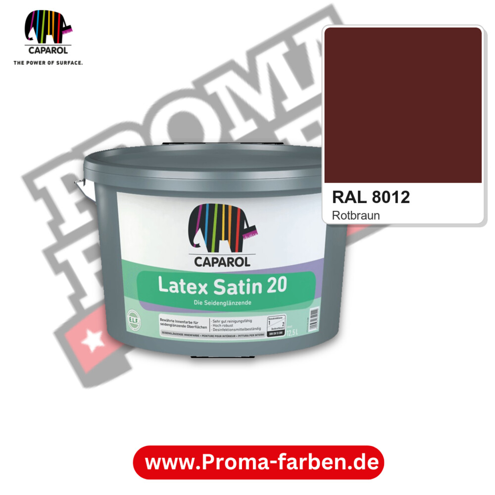 Caparol Latex Satin 20 RAL 8012 kaufen Proma Farben Hamburg