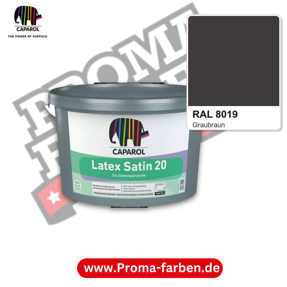 Caparol Latex Satin 20 RAL 8019 kaufen Proma Farben Hamburg