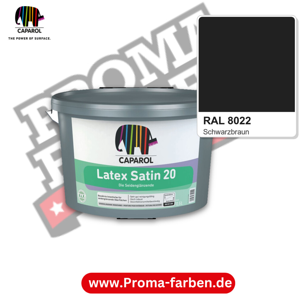 Caparol Latex Satin 20 RAL 8022 kaufen Proma Farben Hamburg