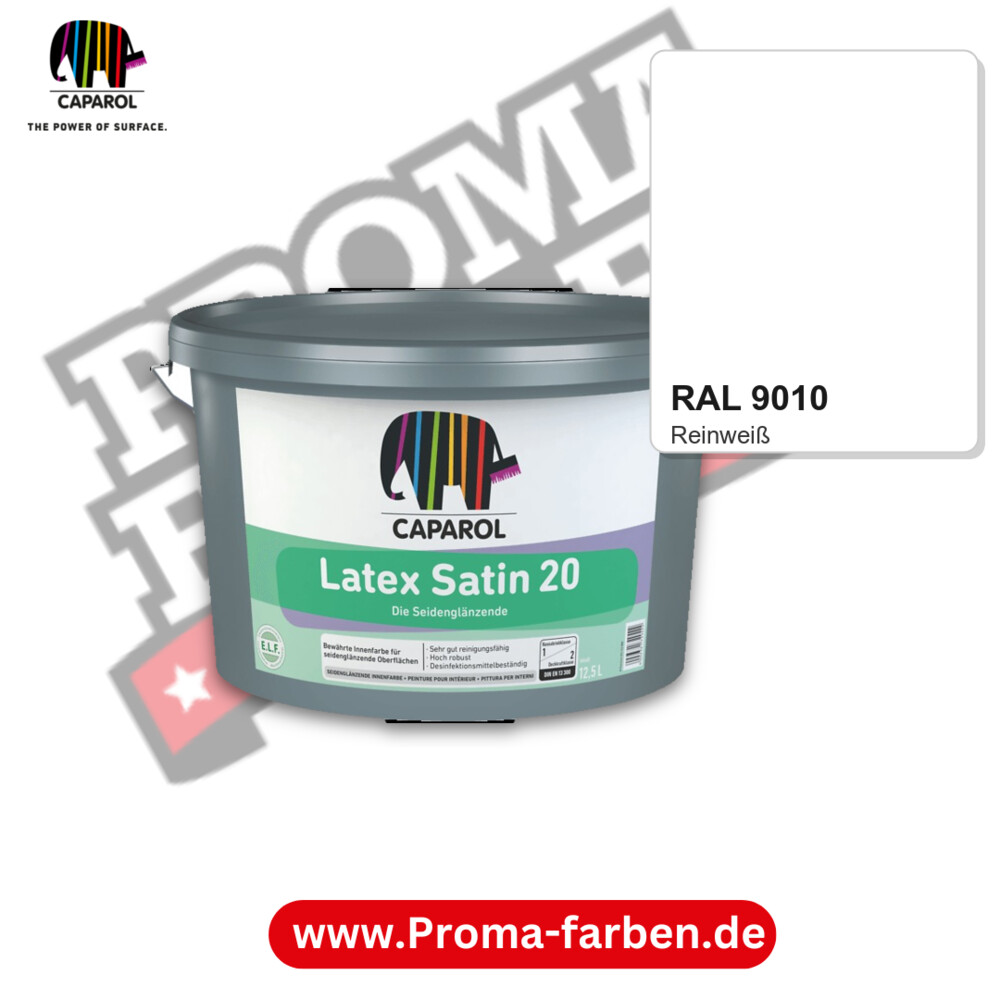 Caparol Latex Satin 20 RAL 9010 kaufen Proma Farben Hamburg