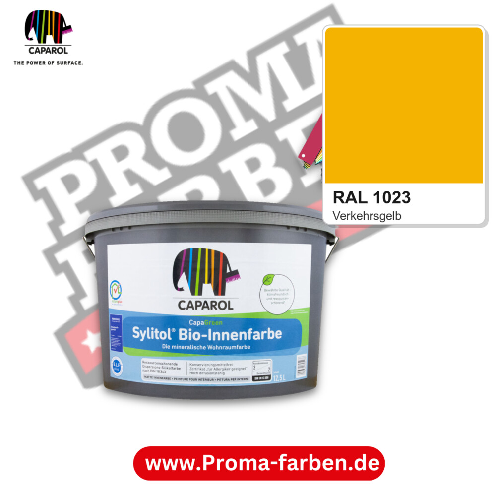 Caparol Sylitol Bio Innenfarbe RAL 1023 kaufen Proma Farben Hamburg