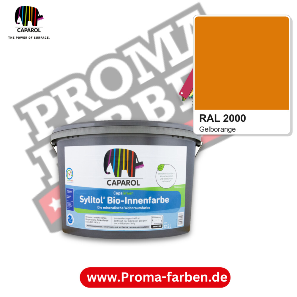 Caparol Sylitol Bio Innenfarbe RAL 2000 kaufen Proma Farben Hamburg