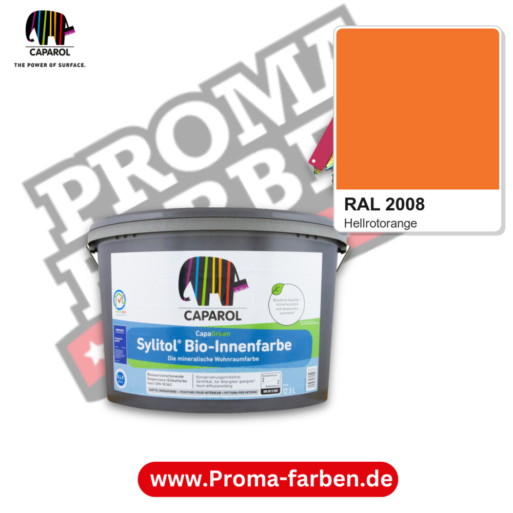 Caparol Sylitol Bio Innenfarbe RAL 2008 kaufen Proma Farben Hamburg