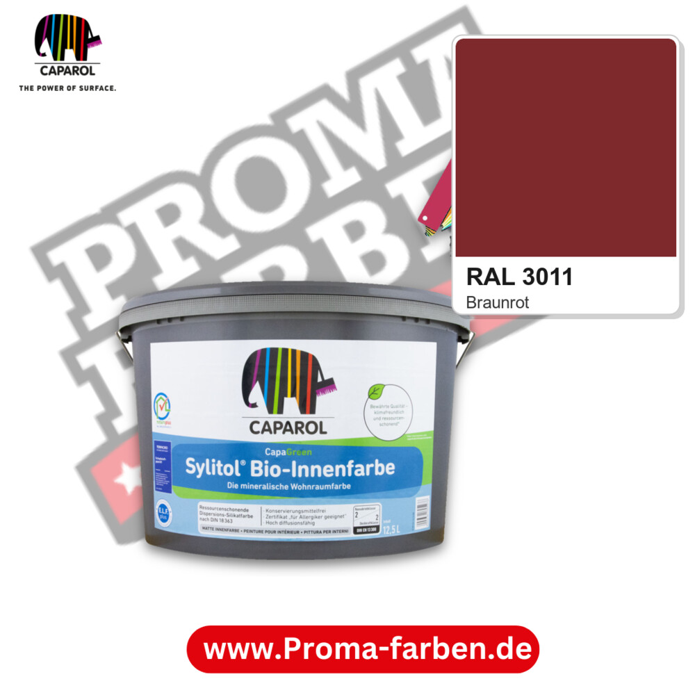 Caparol Sylitol Bio Innenfarbe RAL 3011 kaufen Proma Farben Hamburg