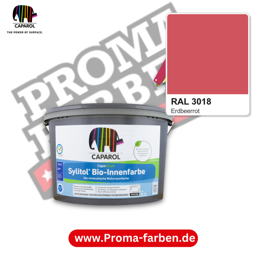 Caparol Sylitol Bio Innenfarbe RAL 3018 kaufen Proma Farben Hamburg
