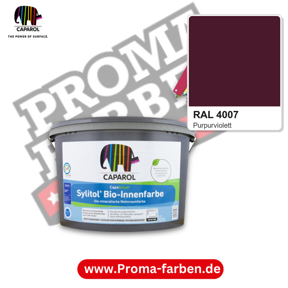Caparol Sylitol Bio Innenfarbe RAL 4007 kaufen Proma Farben Hamburg