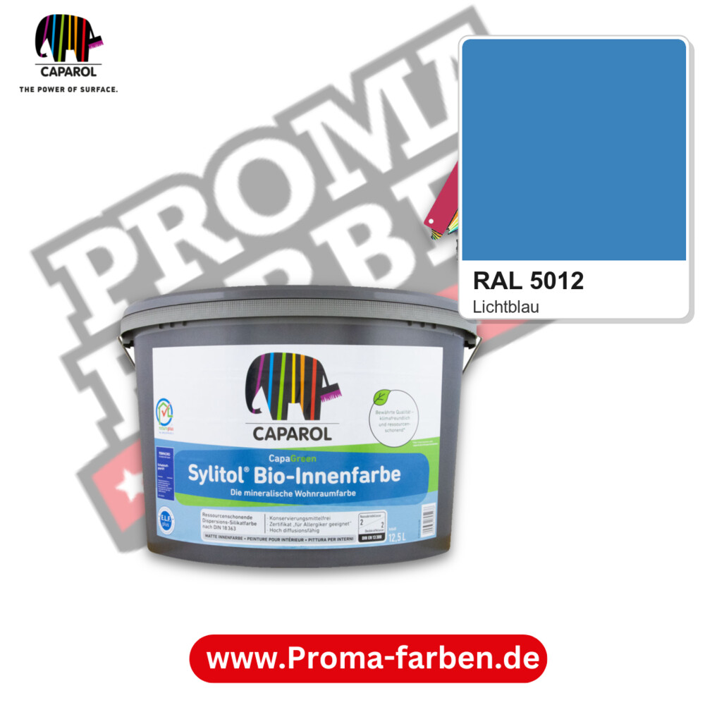 Caparol Sylitol Bio Innenfarbe RAL 5012 kaufen Proma Farben Hamburg