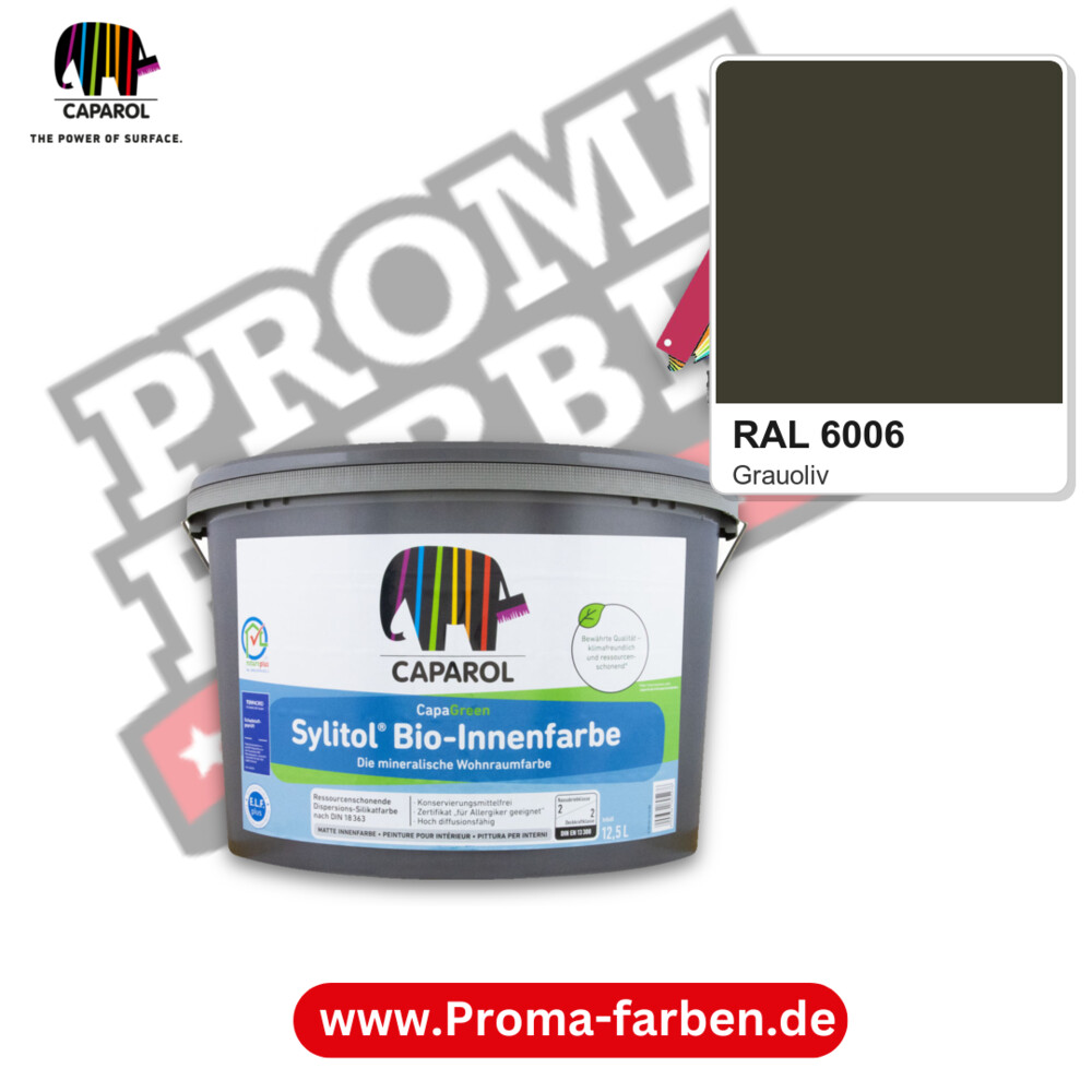 Caparol Sylitol Bio Innenfarbe RAL 6006 kaufen Proma Farben Hamburg