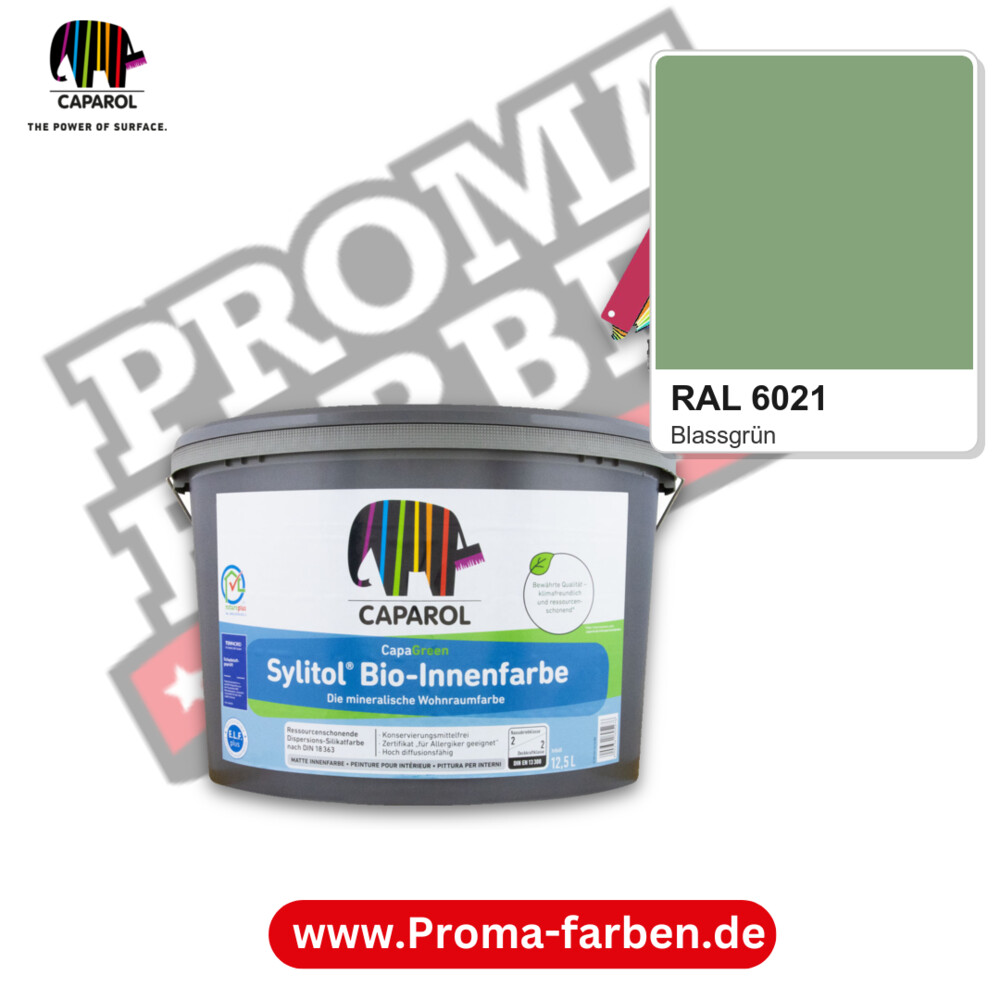 Caparol Sylitol Bio Innenfarbe RAL 6021 kaufen Proma Farben Hamburg