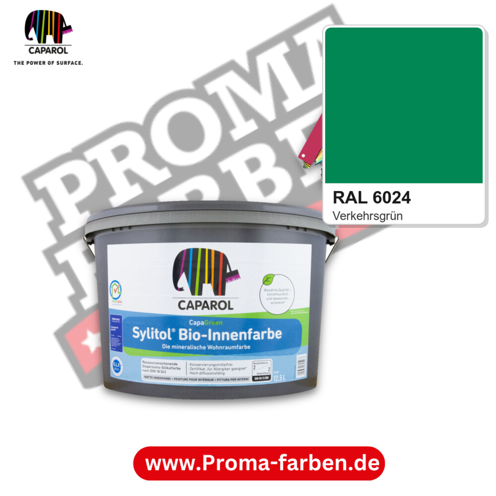 Caparol Sylitol Bio Innenfarbe RAL 6024 kaufen Proma Farben Hamburg