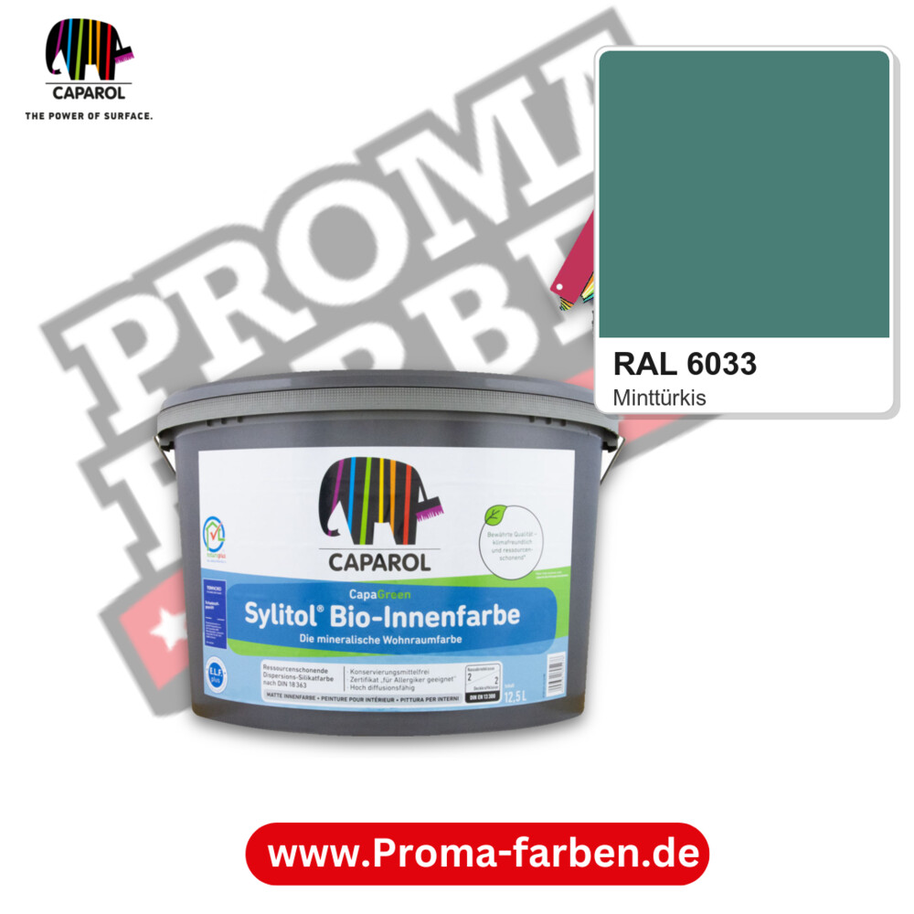 Caparol Sylitol Bio Innenfarbe RAL 6033 kaufen Proma Farben Hamburg