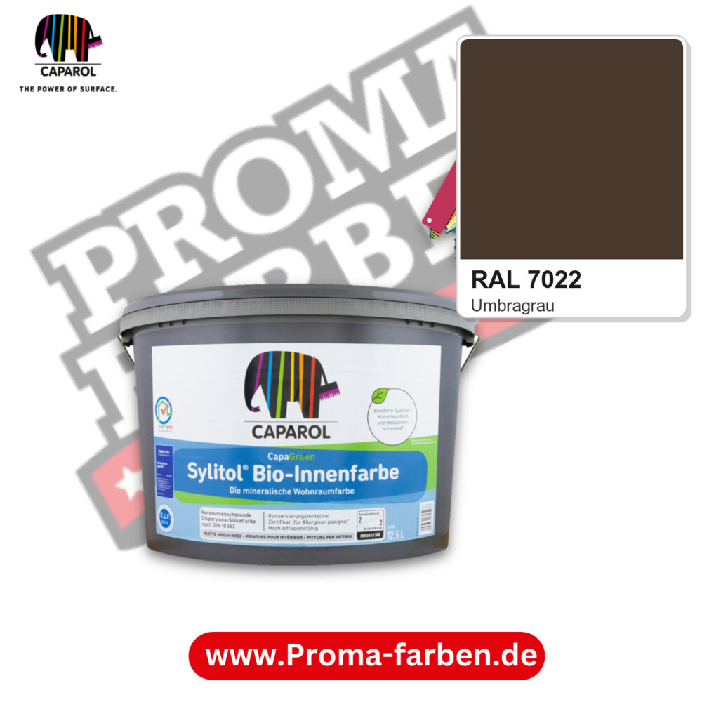 Caparol Sylitol Bio Innenfarbe RAL 7022 kaufen Proma Farben Hamburg