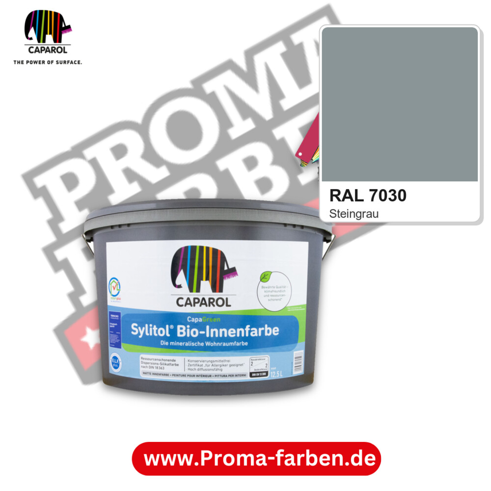 Caparol Sylitol Bio Innenfarbe RAL 7030 kaufen Proma Farben Hamburg