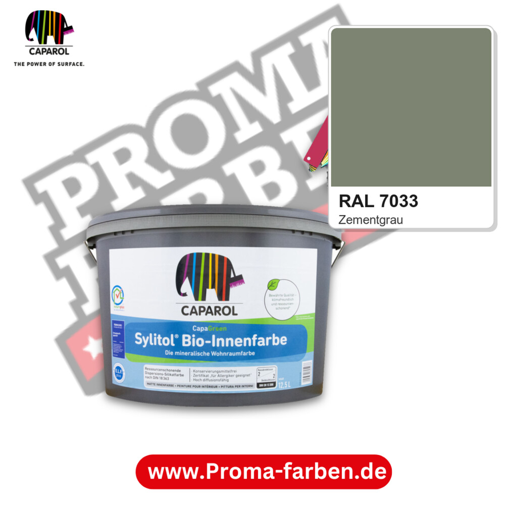 Caparol Sylitol Bio Innenfarbe RAL 7033 kaufen Proma Farben Hamburg