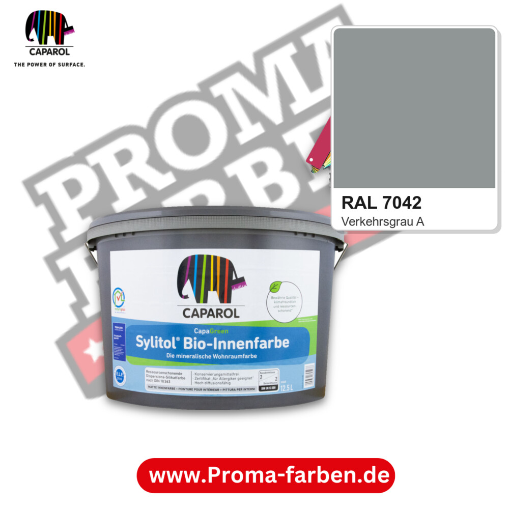 Caparol Sylitol Bio Innenfarbe RAL 7042 kaufen Proma Farben Hamburg