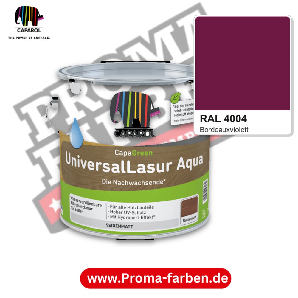 Caparol UniversalLasur Aqua RAL 4004 kaufen Proma Farben Hamburg