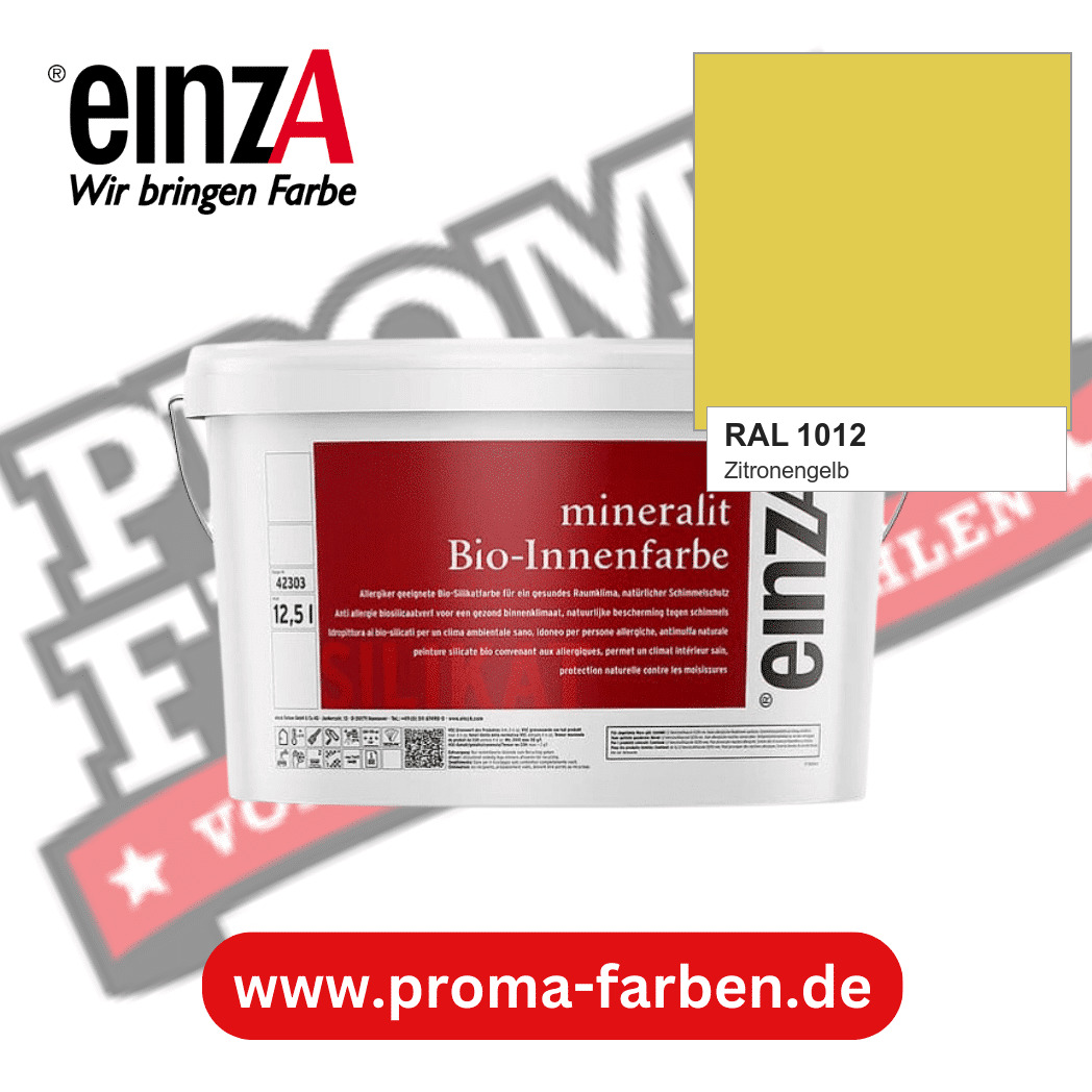 einzA mineralit Bio-Innenfarbe RAL 1012 Zitronengelb